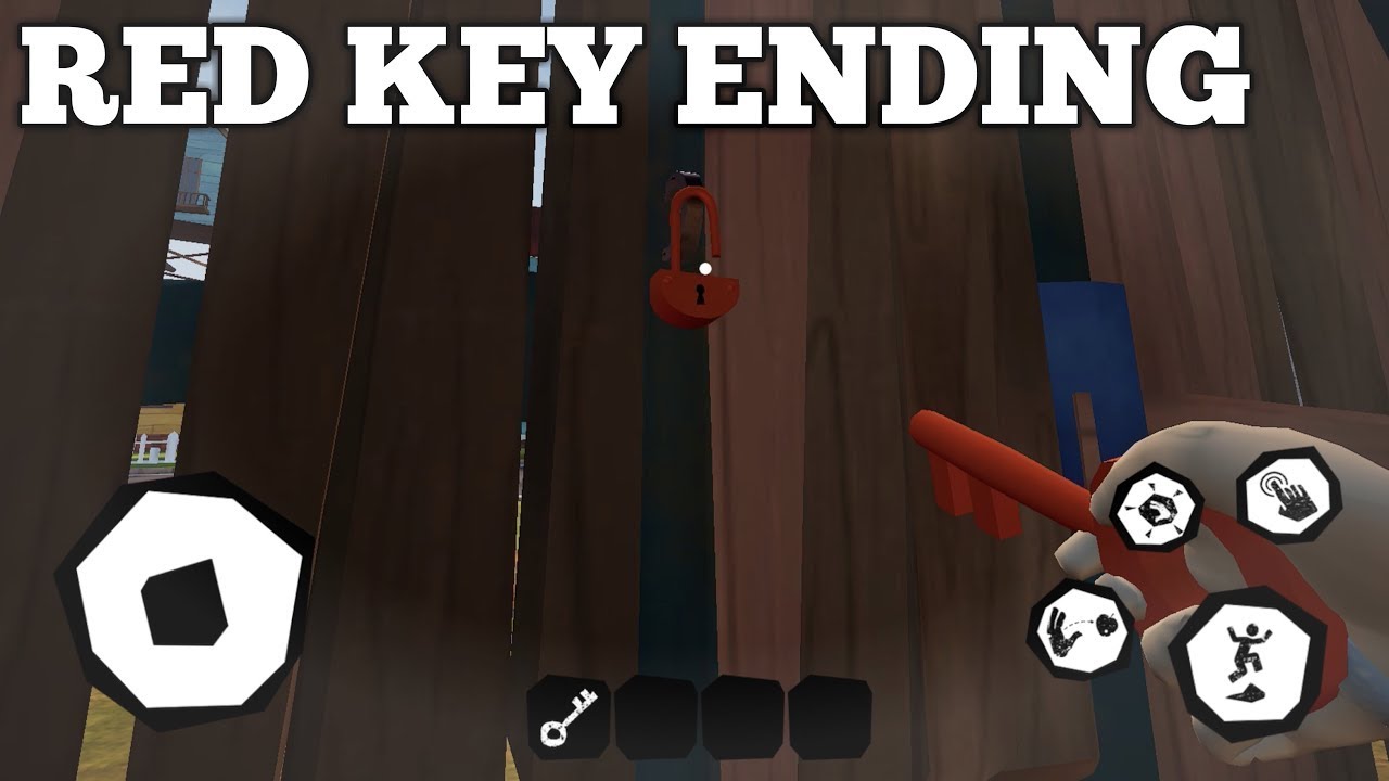 HELLO NEIGHBOR MOBILE ACT 2 RED KEY ENDING WALKTHROUGH