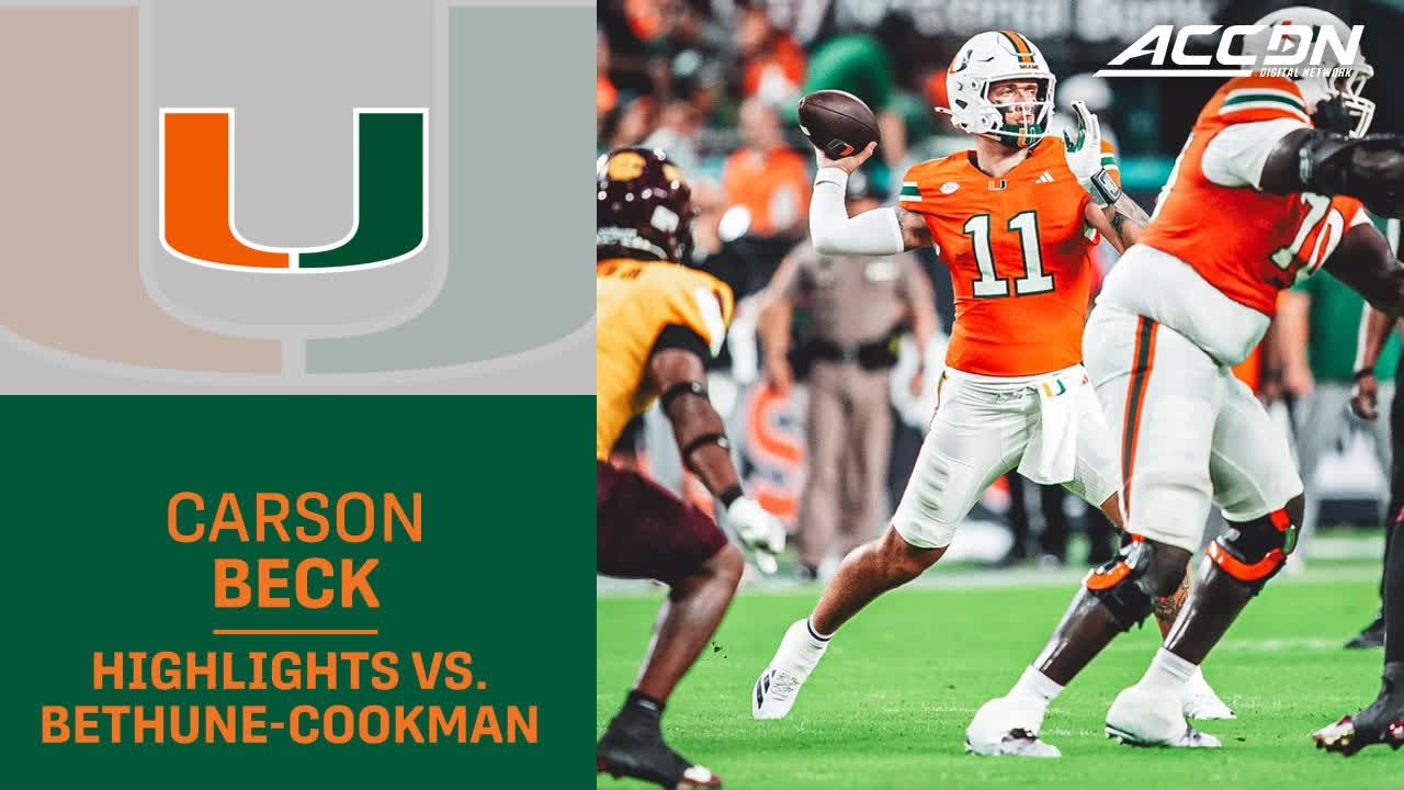 Miami's Carson Beck Nearly Perfect In First Half