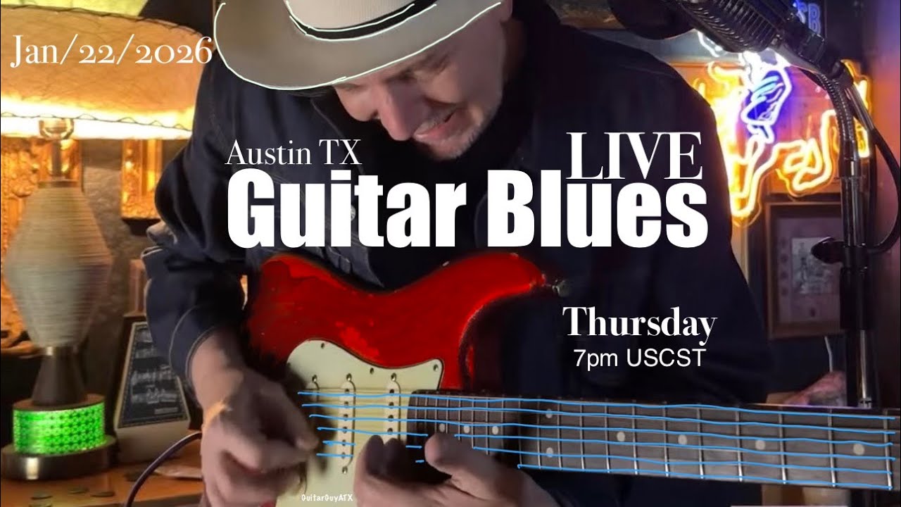 Live Guitar Session From Austin Texas Saturday Jan/22/2026Livestream show #guitar #rock #blues
