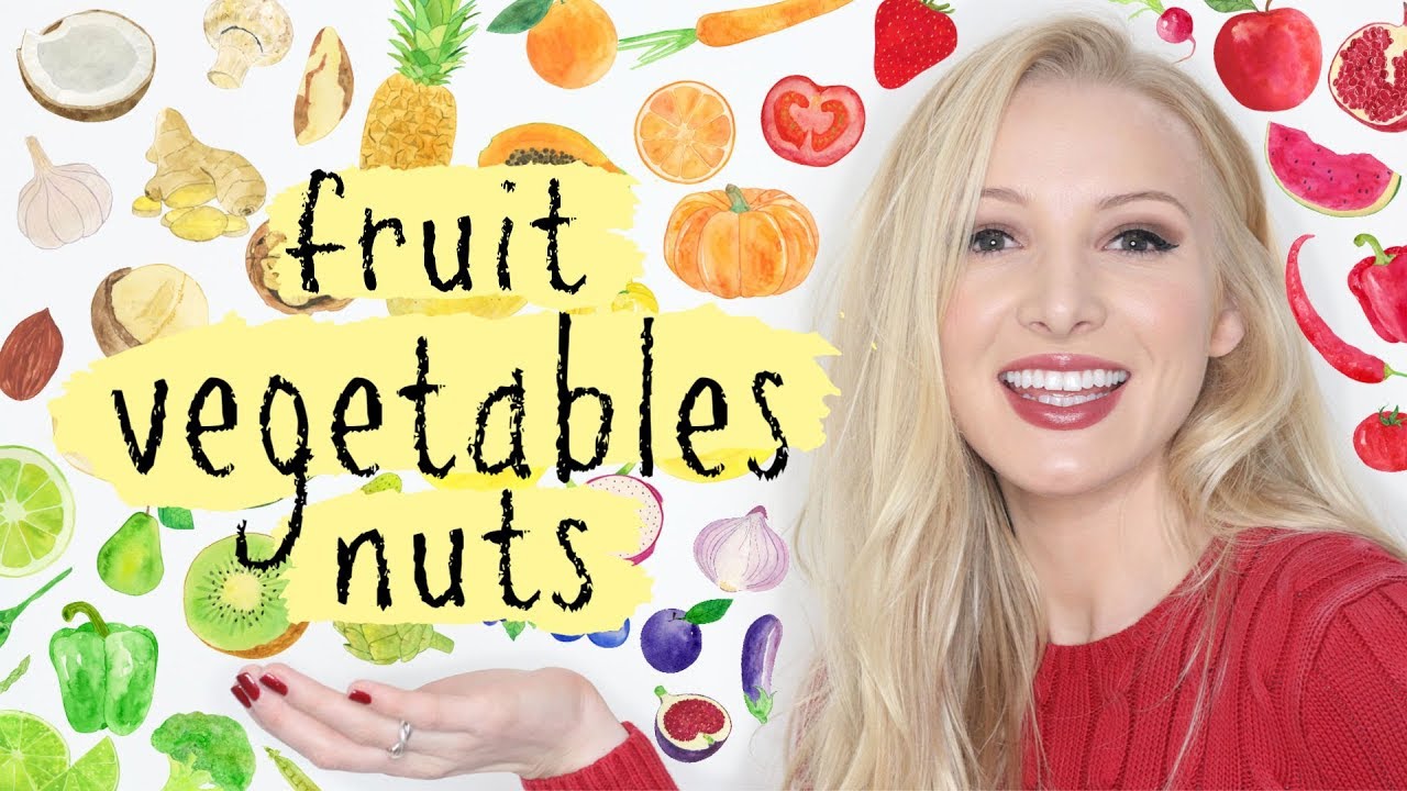 Learn Names of Fruit Vegetables & Nuts Vocabulary + Pronunciation British English Lesson