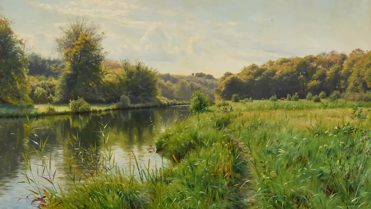 Vintage Countryside Landscape Painting | 2 Hours Static Ambient Art for TV & Screens