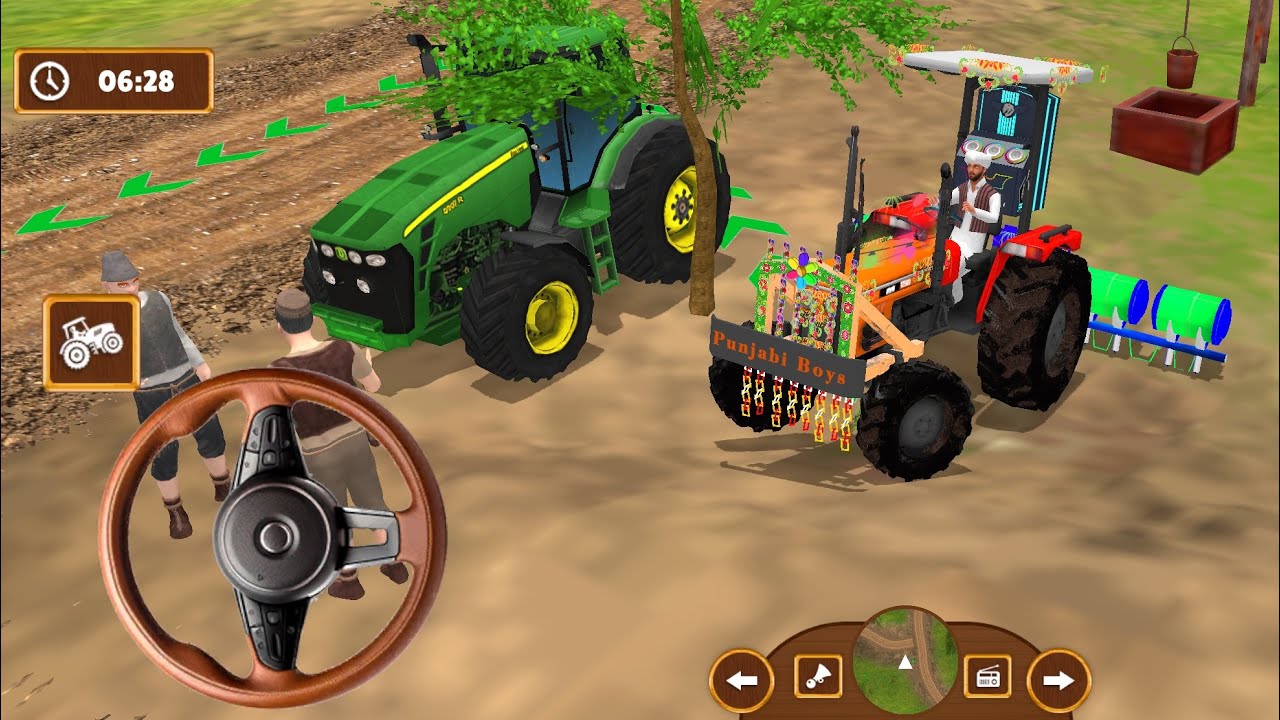 Sidhu Moose Wala Style Tractor Modification in Game! 🚜🎧 tractor farming game video #trending #viral 