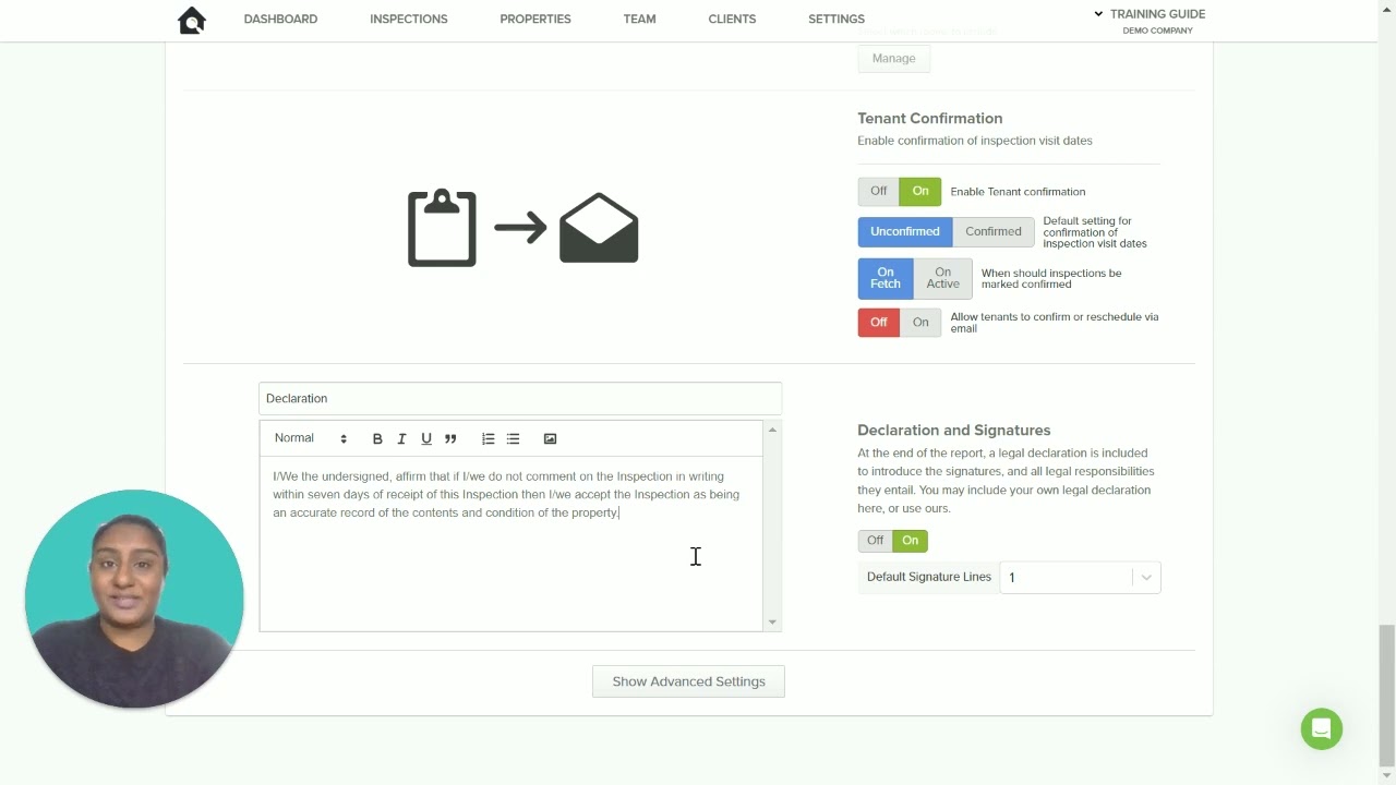 Adding Notes   Disclaimers   Declarations