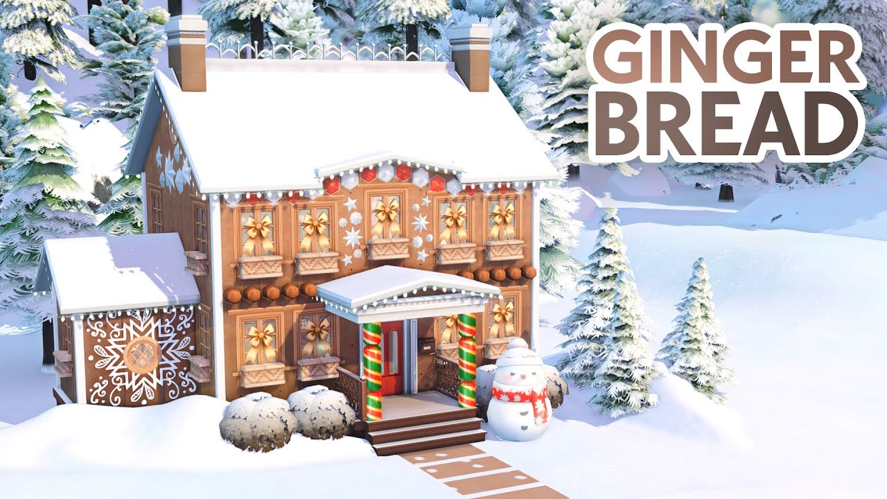 Gingerbread Mansion 🎄 // The Sims 4 Speed Build