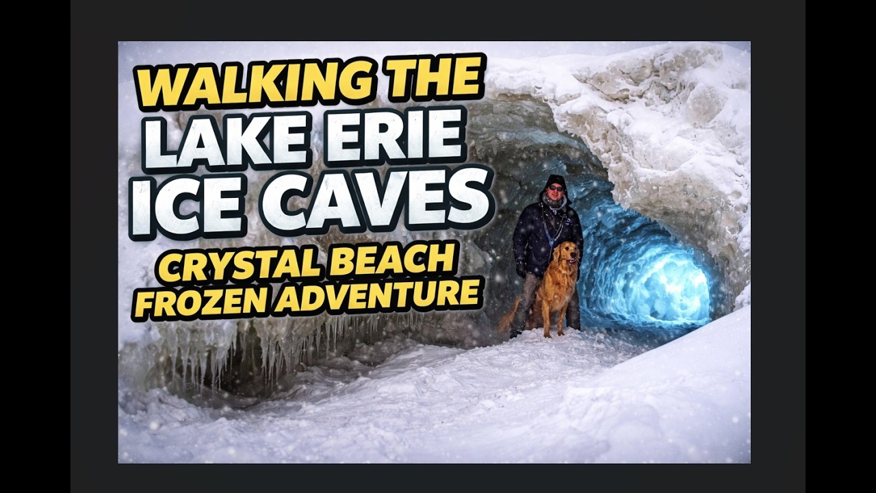 Walking the Lake Erie Ice Caves 2026 | Crystal Beach Frozen Adventure