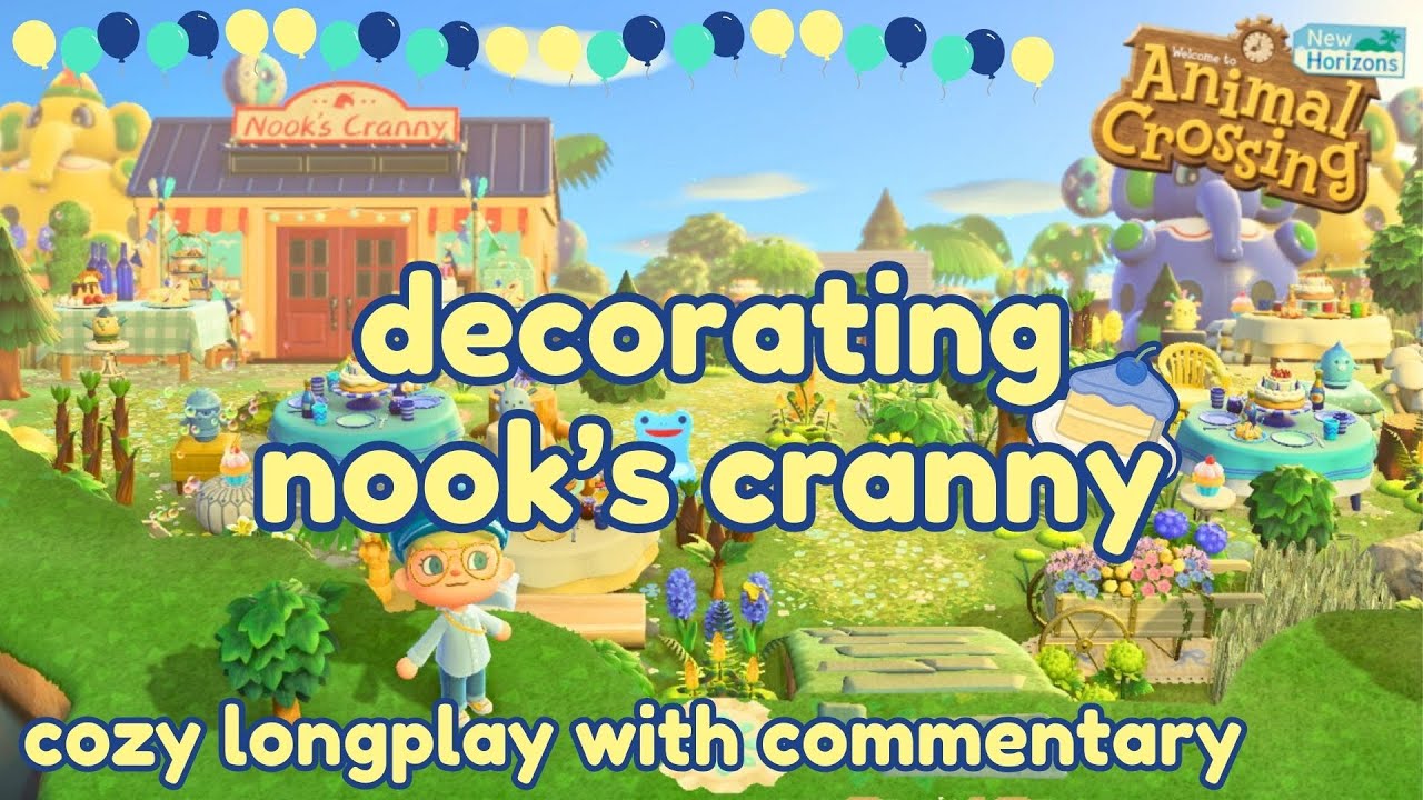 relaxing longplay with commentary | final island update + nook's cranny party decorating | indiglow