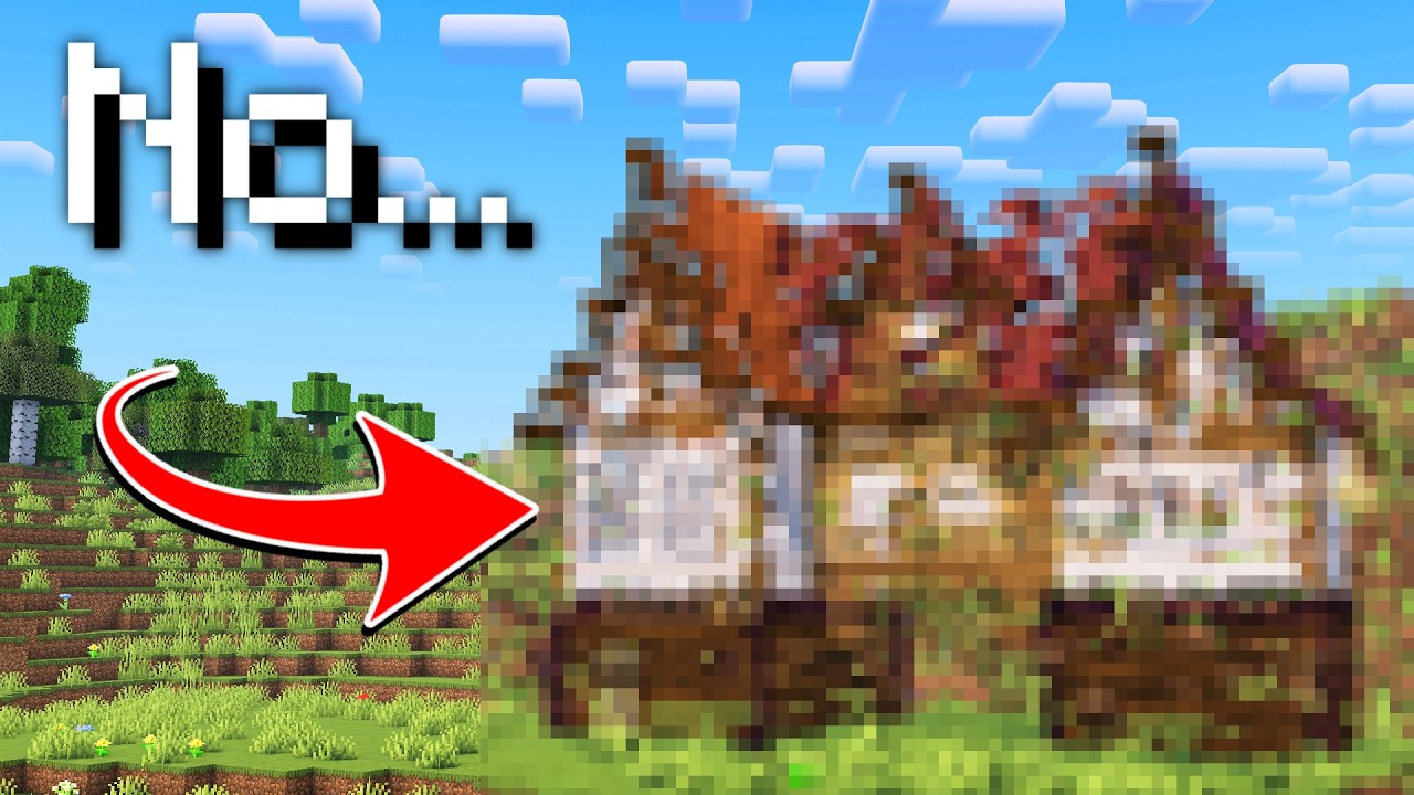 Building a House in Minecraft, But I Can Only Use Fences
