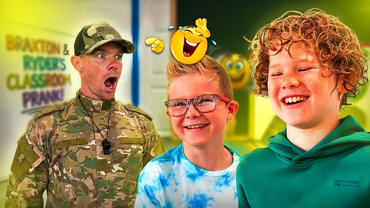 Braxton & Ryder's Funny Prank on Substitute Teacher - Funny Kids Video