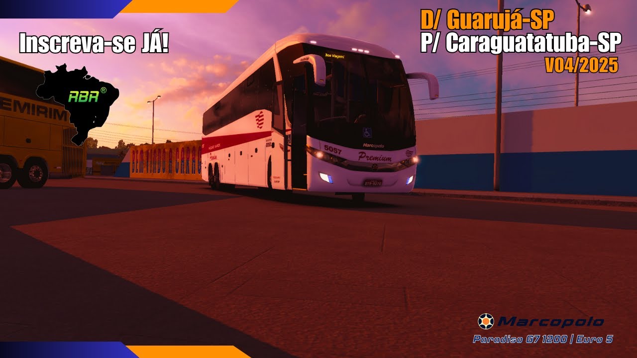 ETS 2 MOD BUS | GUARUJ&Aacute; X CARAGUATATUBA | MAPA RBR | V1.53