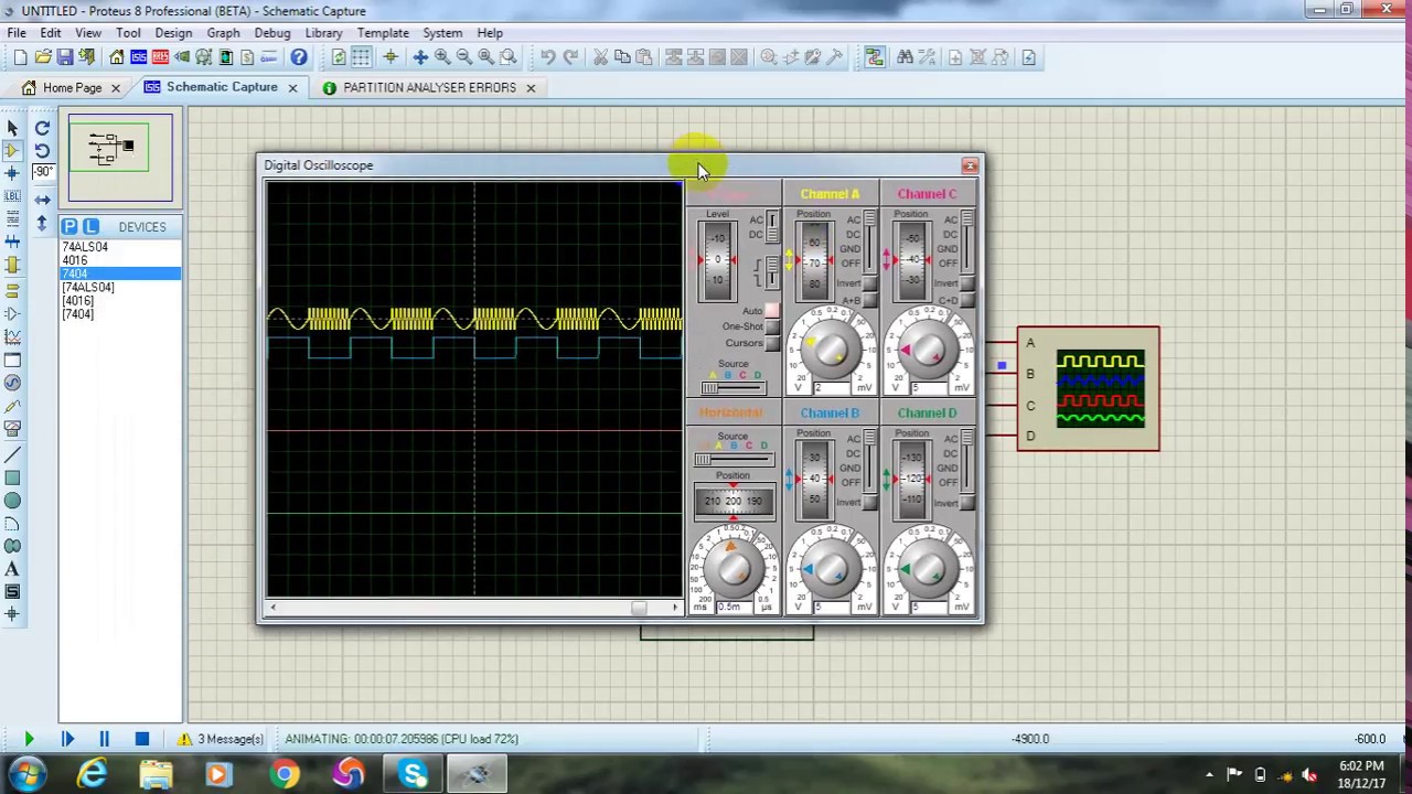 Frequency Shift Keying in Proteus