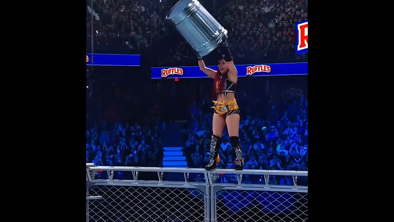 Iyo Sky Jump With Garbage Cane ☠️ { Iyo Sky Jump In War Games } 😨 #wwe #iyosky #wargames #jump #edit