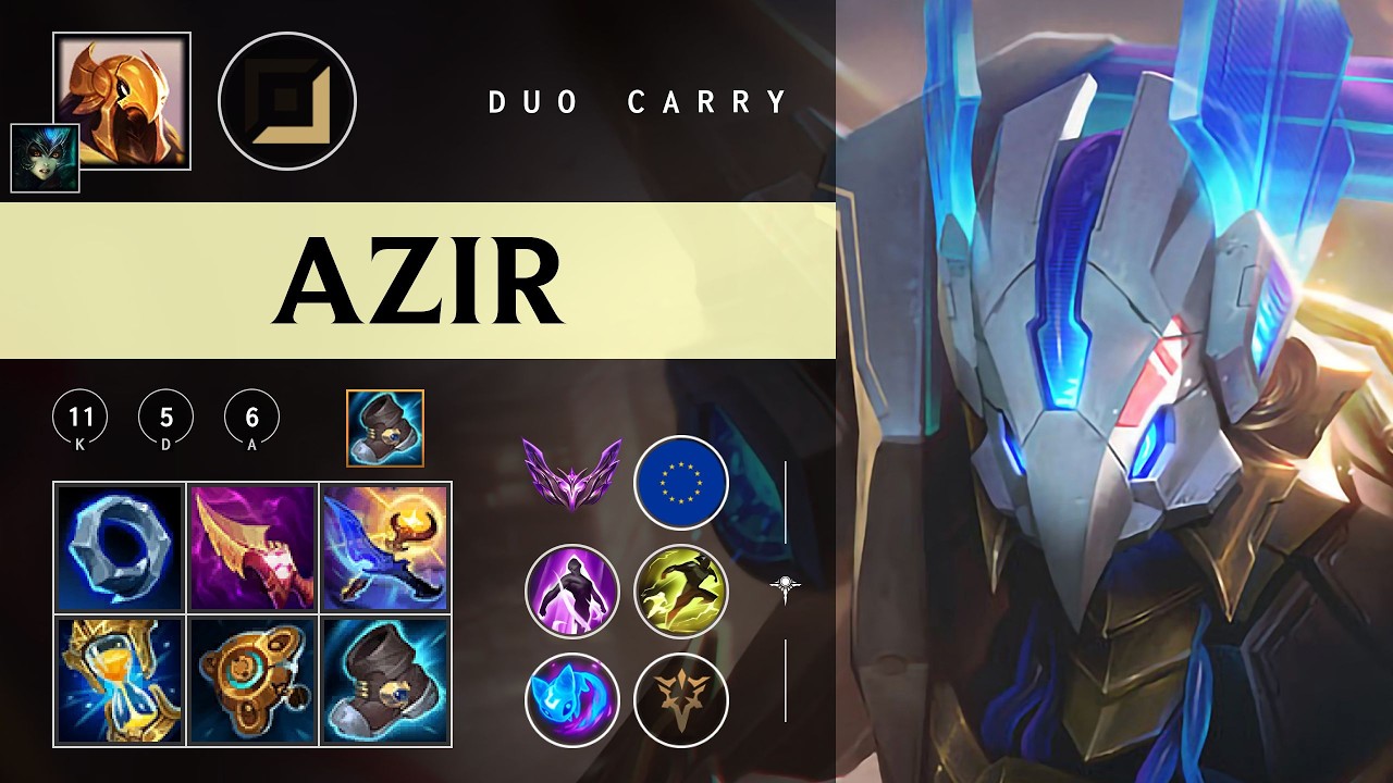 Azir Carry vs Ezreal - EUW Master Patch 26.03