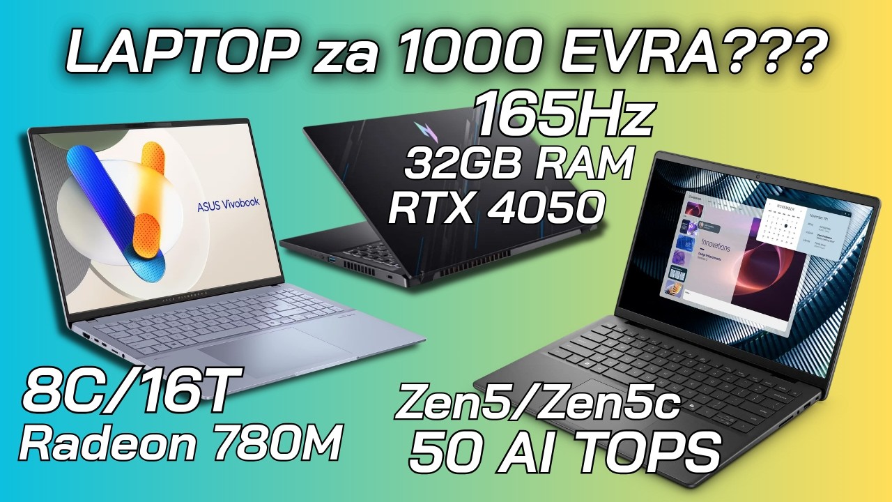 Da li su ovo NAJISPLATIVIJI laptop računari za oko 1000€?