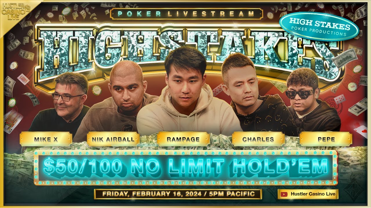 Rampage Plays HIGH STAKES $50/100 w/ Charles, Nik Airball, Pepe & JBoogs - Commentary by RaverPoker