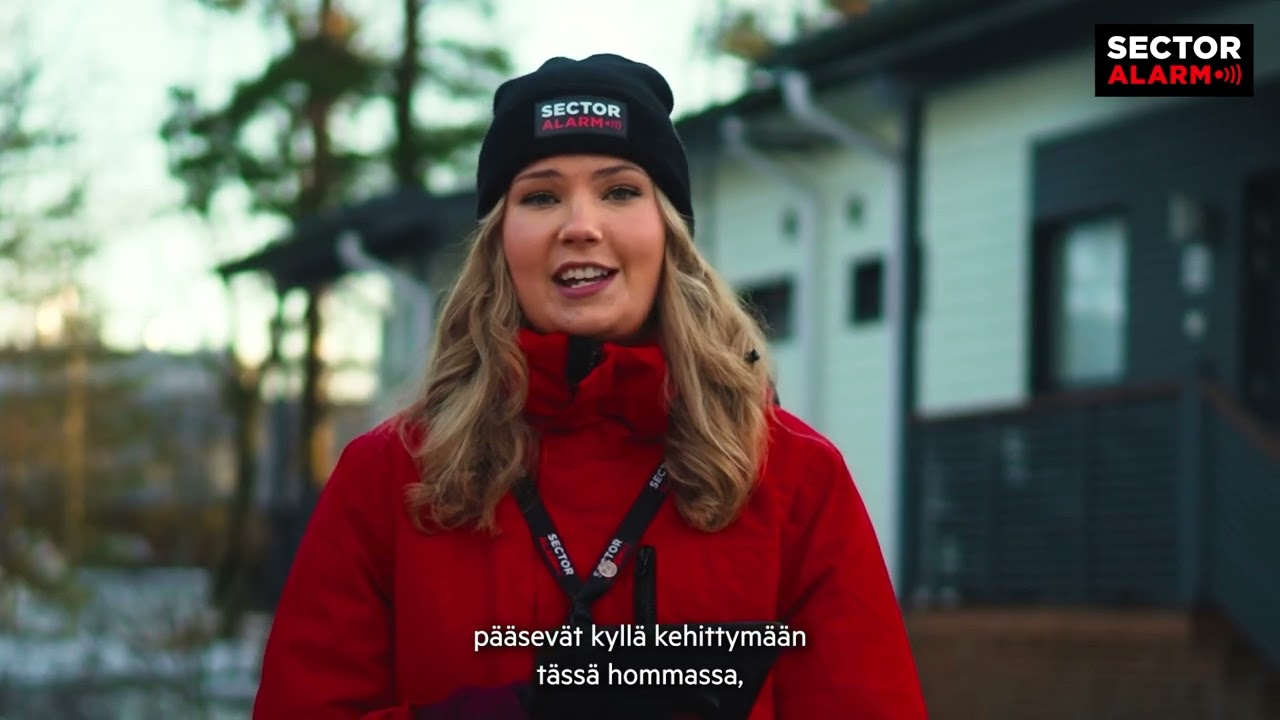 Myyj&auml;n ty&ouml; Sector Alarmilla