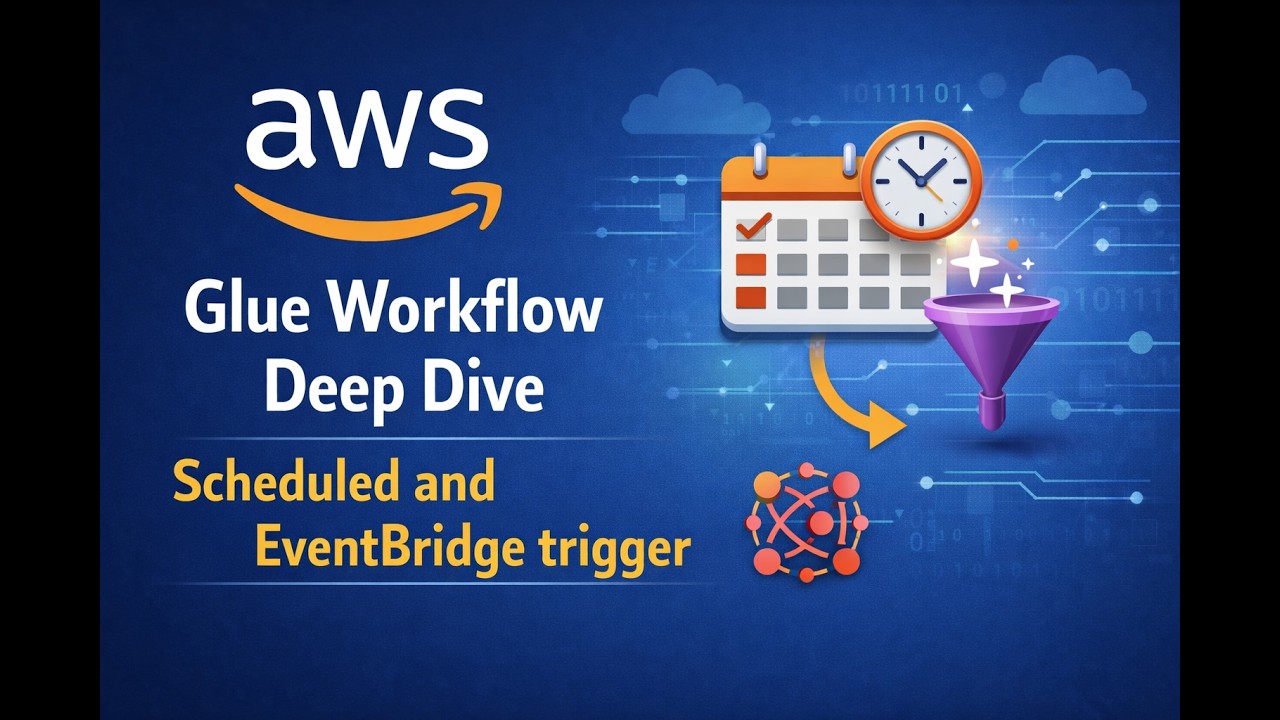 𝐀𝐖𝐒 𝐃𝐚𝐭𝐚 𝐄𝐧𝐠𝐢𝐧𝐞𝐞𝐫 𝐓𝐫𝐚𝐢𝐧𝐢𝐧𝐠  | Glue Workflow Deep Dive | Scedhuled and Eventbridge trigger