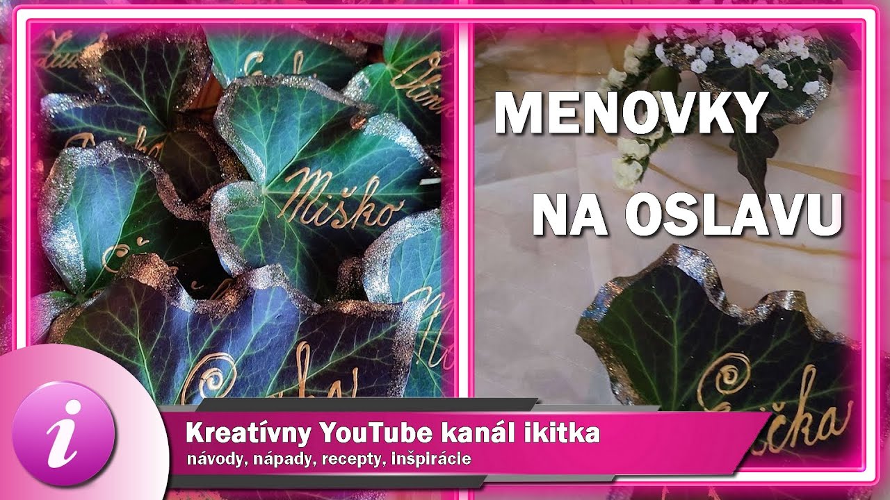Именные бирки для стола (лист плюща)