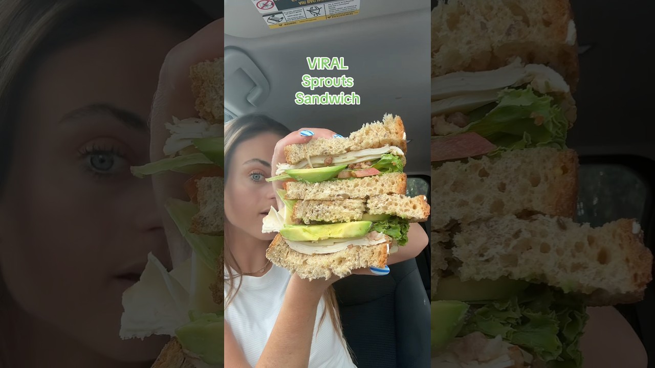 VIRAL Sprouts Sandwich 🌱🥪🍗#sprouts #sproutsfarmersmarket #sproutssandwich #sandwich #chicken