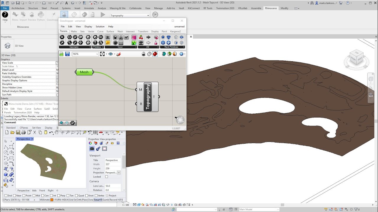 Rhino Mesh to Revit Topo