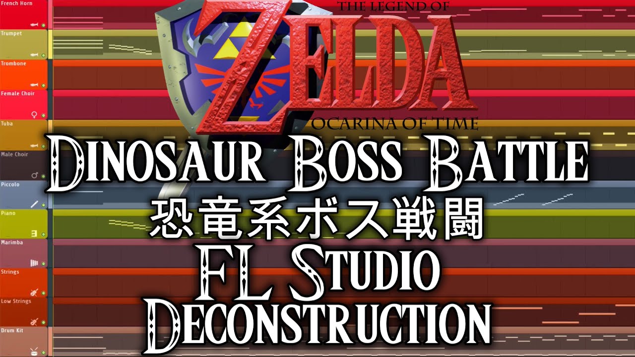Legend of Zelda: Ocarina of Time - DINOSAUR BOSS BATTLE - FL Studio Deconstruction