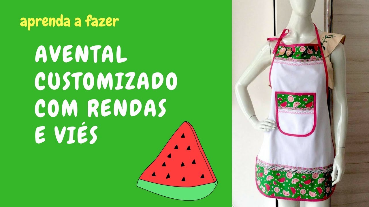 Como Fazer um Avental com Renda e Viés
