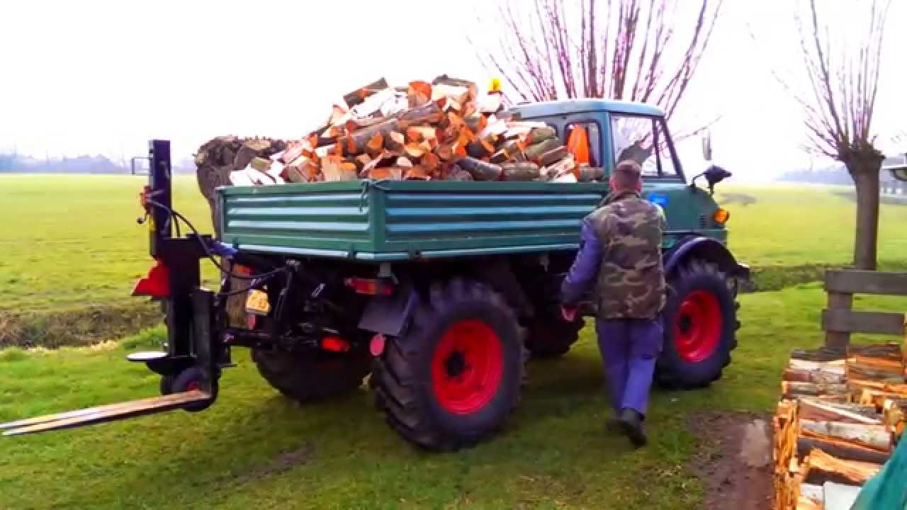 Unimog 403 brandhout kiepen