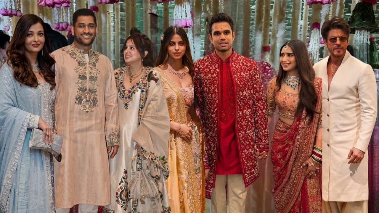 Shahrukh Khan,Aishwarya Rai,Dhoni Many Celebs At Arjun Tendulkar Saaniya Chandhok Wedding Ceremony