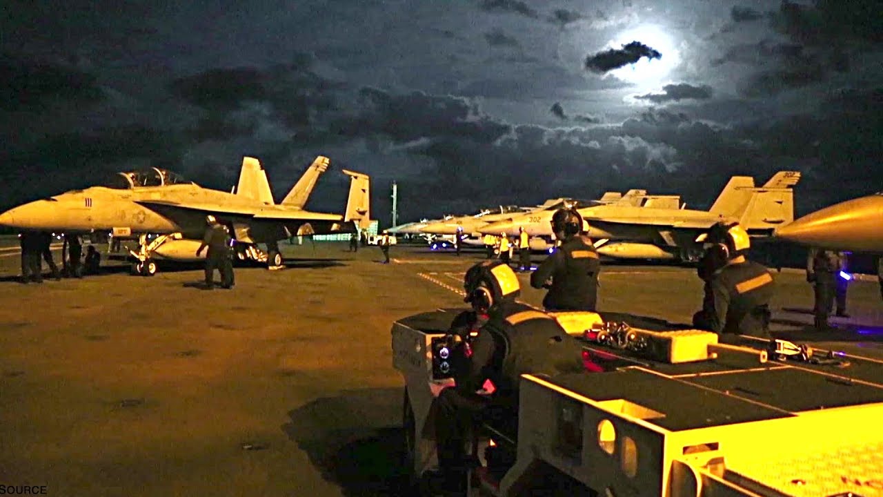Day/Night Flight Operations From The Flight Deck Of USS Gerald R. Ford