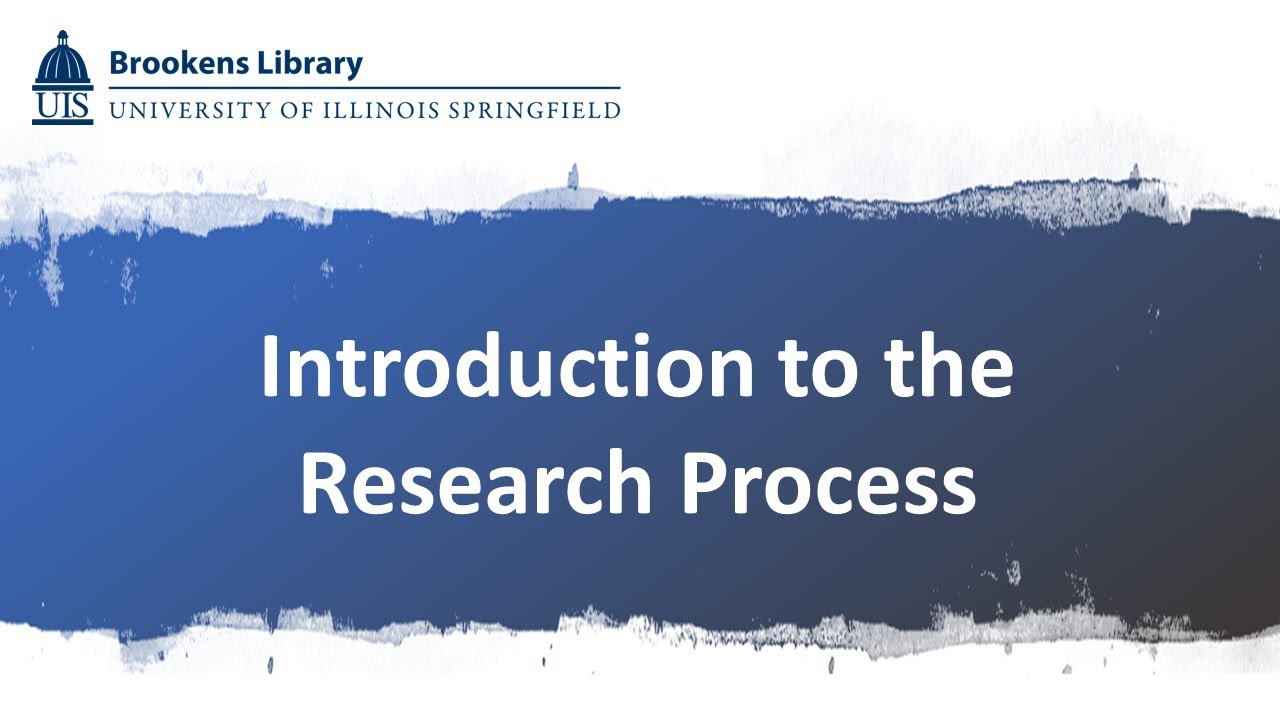 Introduction to the Research Process
