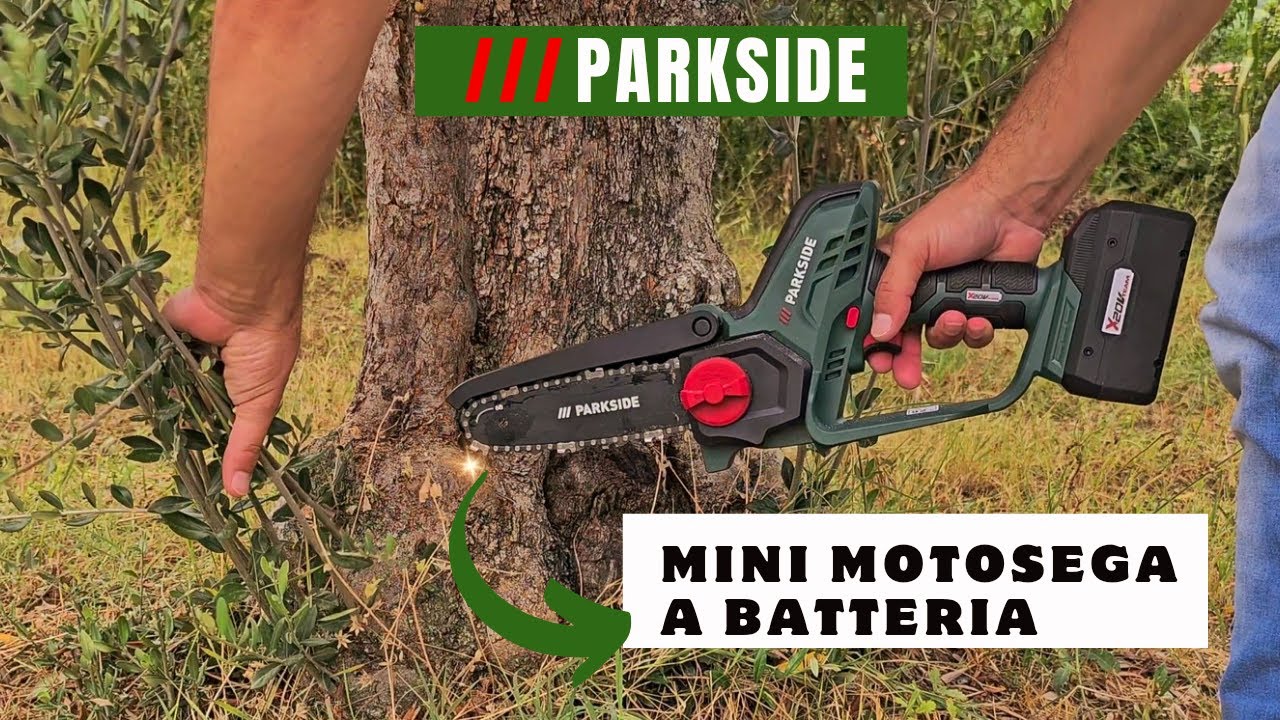 Mini MOTOSEGA PARKSIDE A BATTERIA 20 VOLT