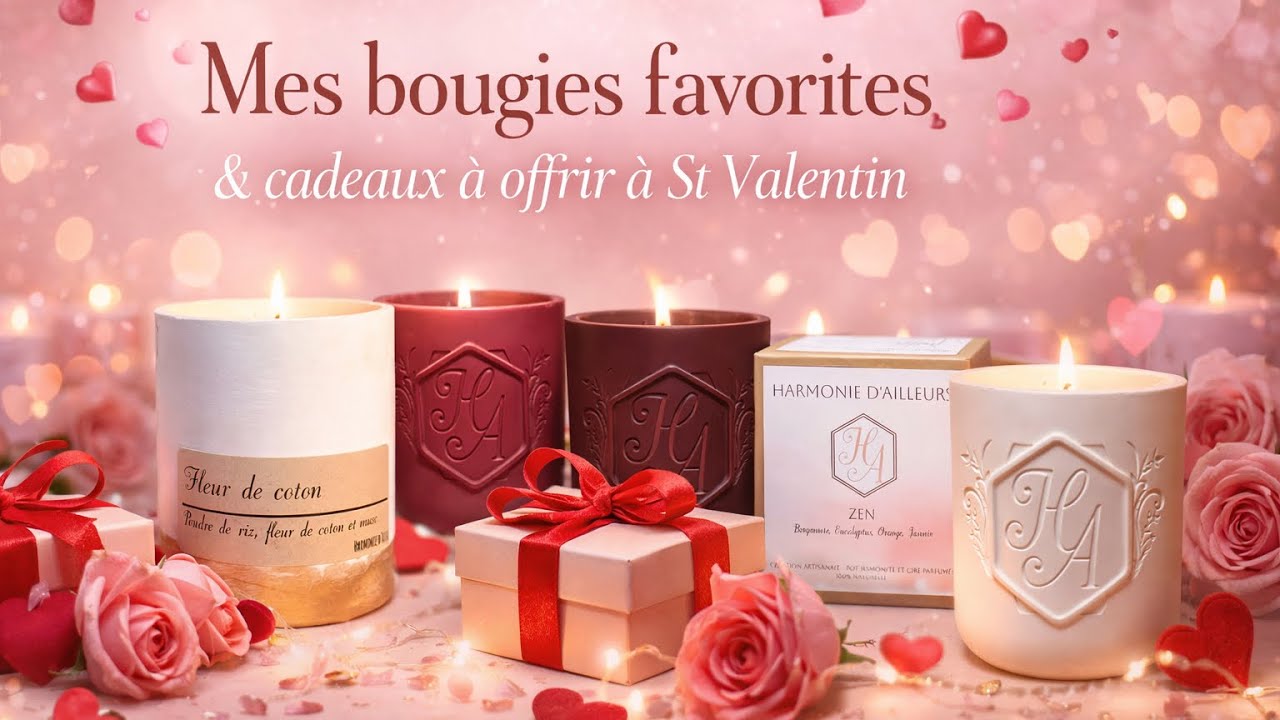 Mes bougies coups de cœur & idées cadeaux pour la Saint-Valentin