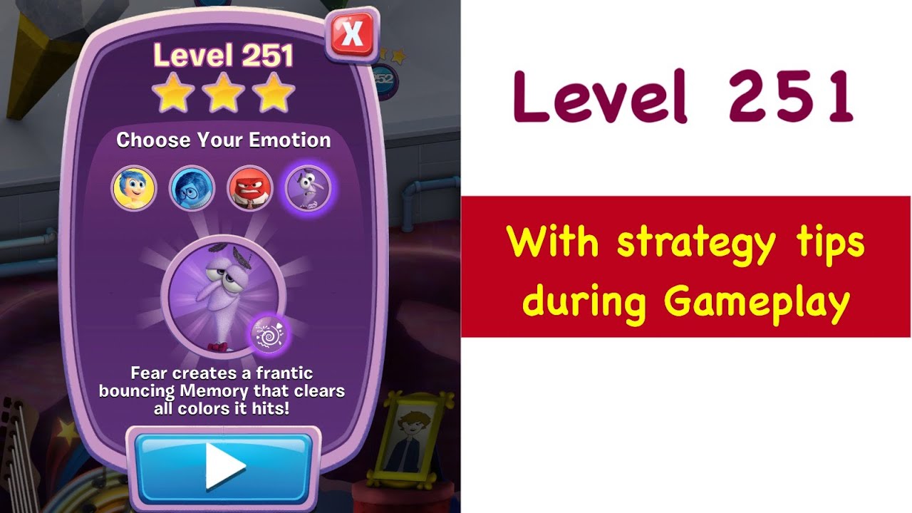 Inside Out Thought Bubbles Level 251 Tips and Strategy Walkthrough