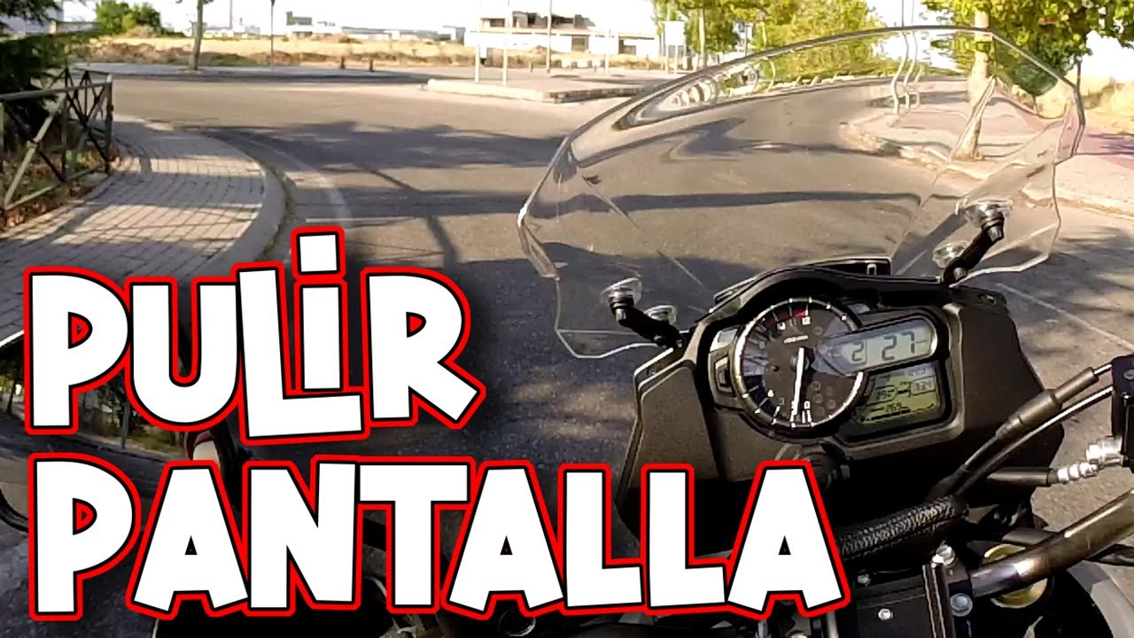 Pulir pantalla o cupula moto Suzuki V-Strom 1000