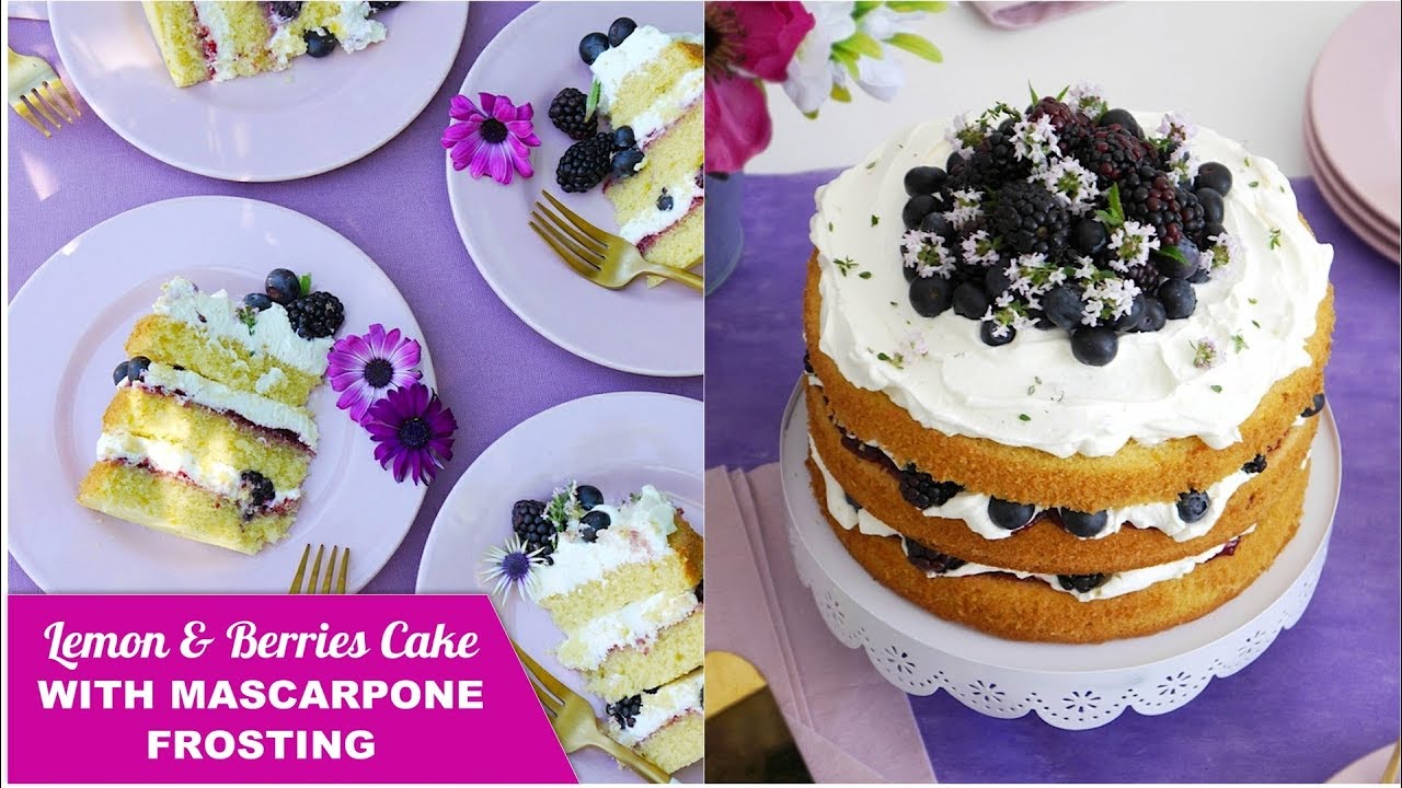 Lemon and Berries Cake with Mascarpone Frosting 🎂🍋