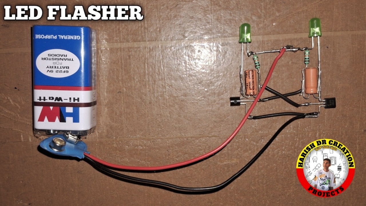 #How to make an led flasher at home #experiment #ledlights #ledflashlight #diyledflasher #2026led