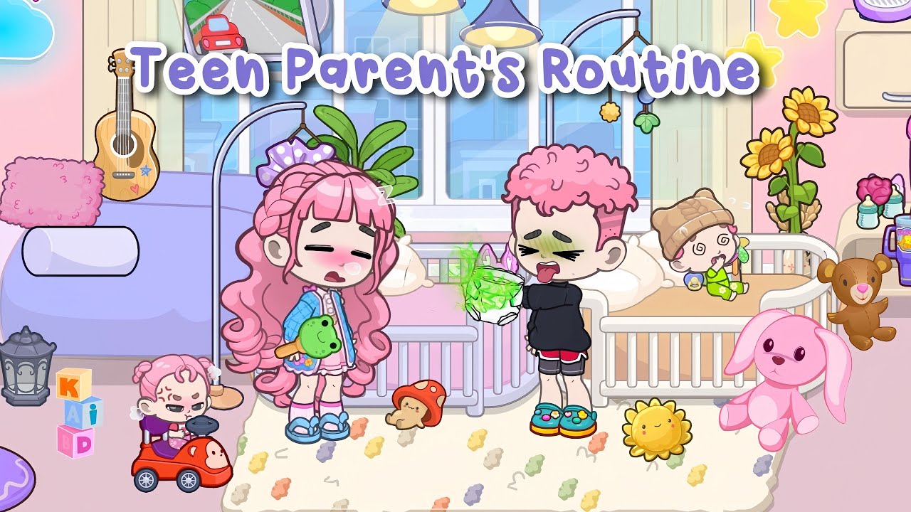 Teenage Parent's Night Routine 🌃🍼 || Life in Dopples World | Toca Boca Story 