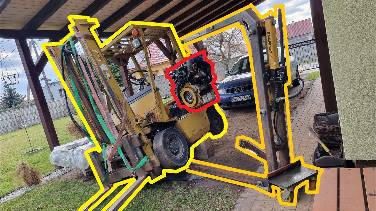 Forklift restoration and engine swap to VW 1.4 TDI Komatsu FD15 FG15