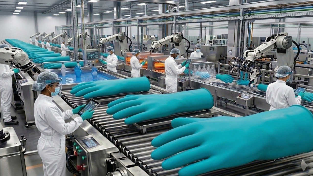 Unseen Secrets of Mass Production: How 10,000 Latex Gloves Are Made Per Hour!