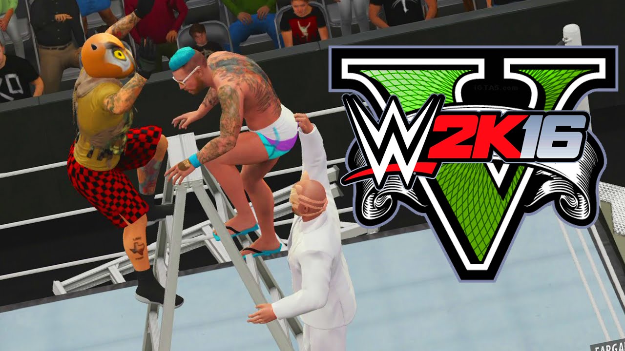 PELEA DE AMIGOS CON ESCALERAS !!! WWE 2K16 | MrWikky92