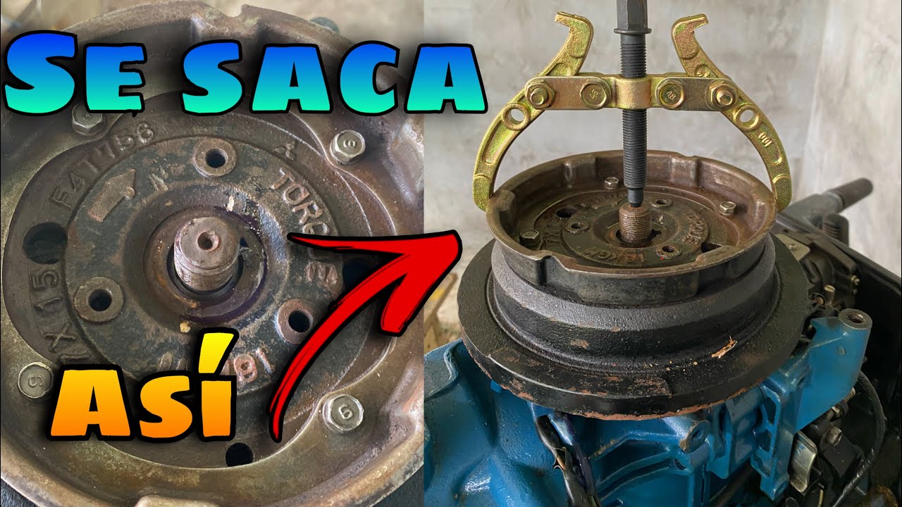 Cómo sacar la volante de un motor fuera de borda | cableado , chispa y limpieza | aplica para todos