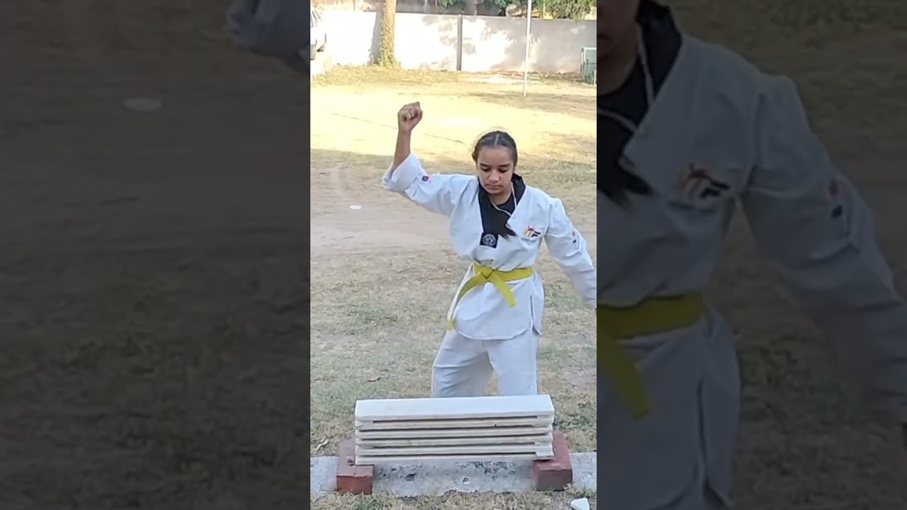 Taekwondo Belt Grading Test Girl Cartwheel hand fist 👊 Marble Breaking Mohali India |Satpal Rehal|