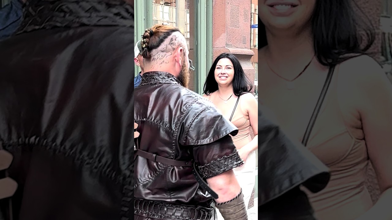 Ragnar Lothbrok and Rolo Walking in Public #reactionvideo #reaction #shortvideo #shorts #cosplay