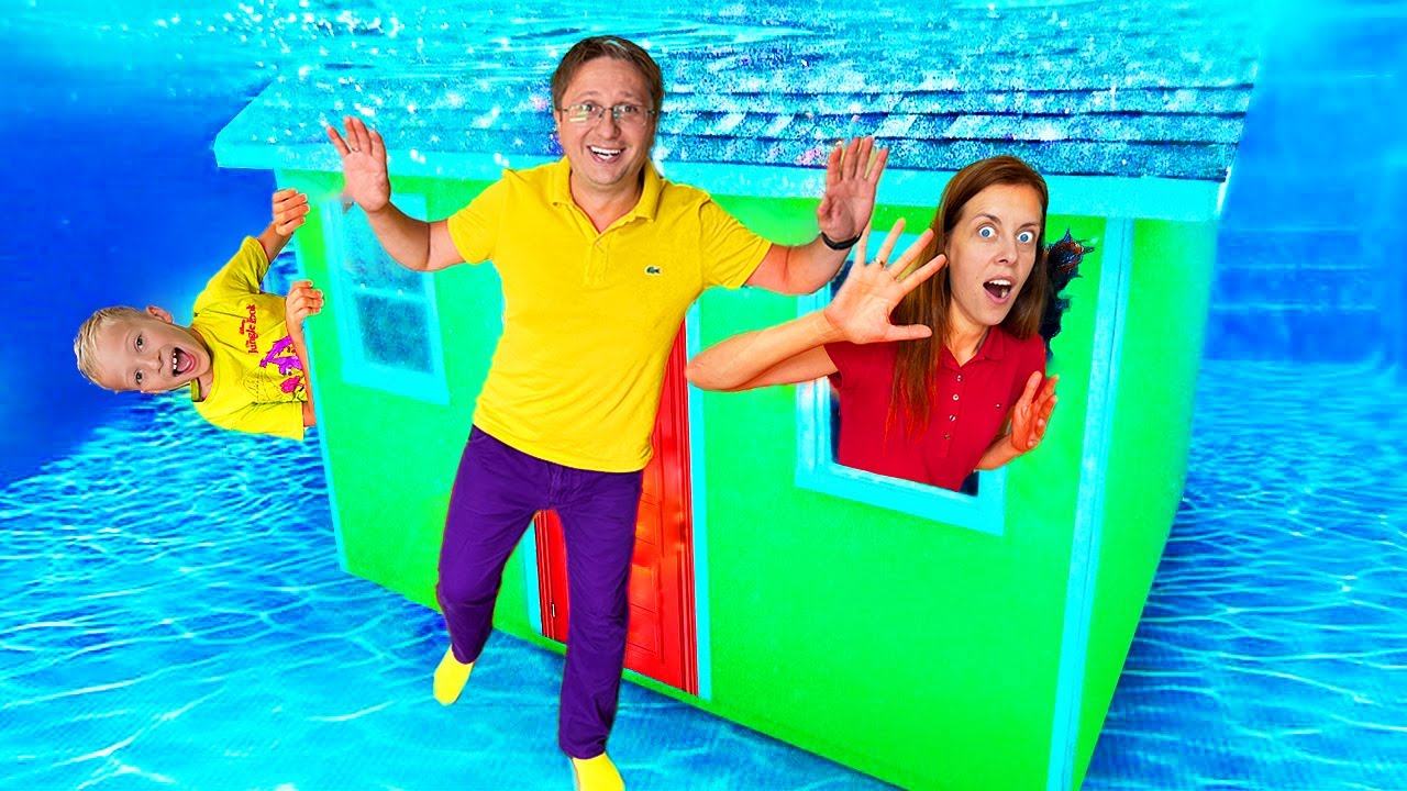 Partea 2 ⏰ 24 de Ore în PISCINĂ  👙 TRĂIM sub APĂ 🌊