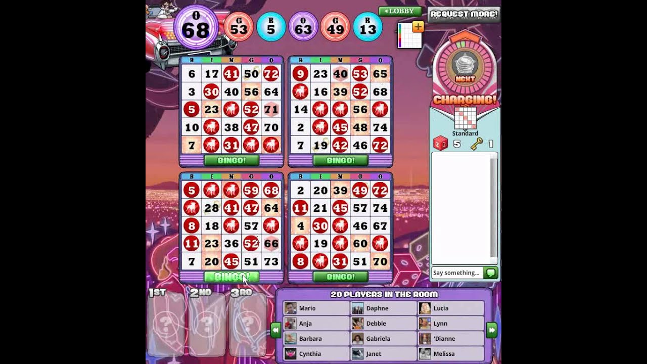 Zynga Bingo - Game In Play