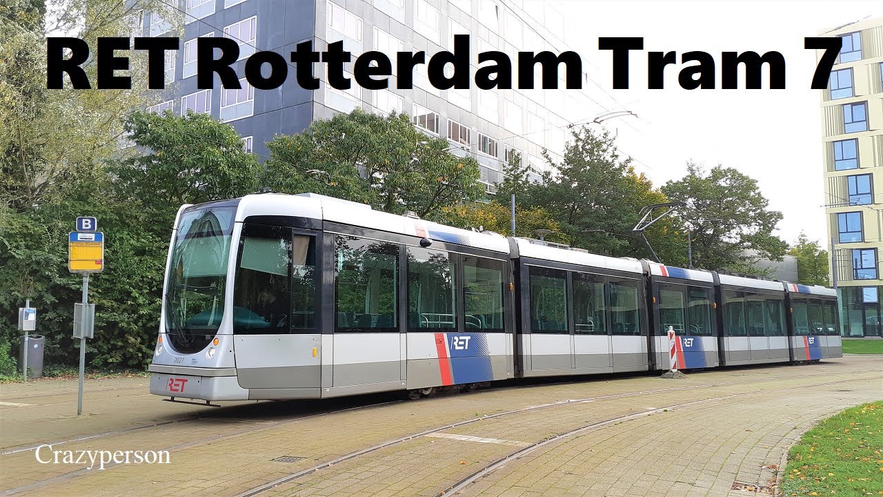 Cabinerit Tram Rotterdam CS - Bergweg - Woudestein | RET Lijn 7 Omleiding