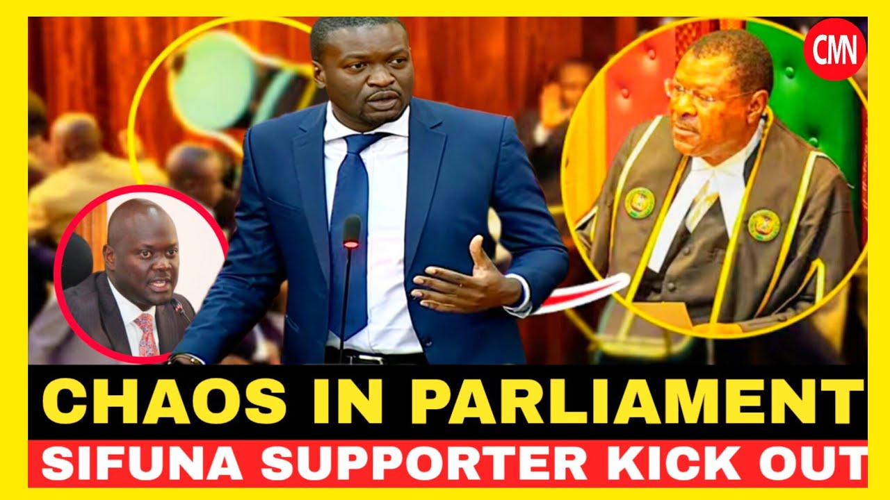 CHAOS!!SIFUNA SUPPORTER KICK OUT OF PARLIAMENT BY SPEAKER MOSES WETANGULA 