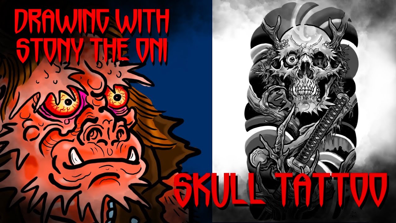 Stony&rsquo;s drawing secrets | composition of a skull tattoo sleeve
