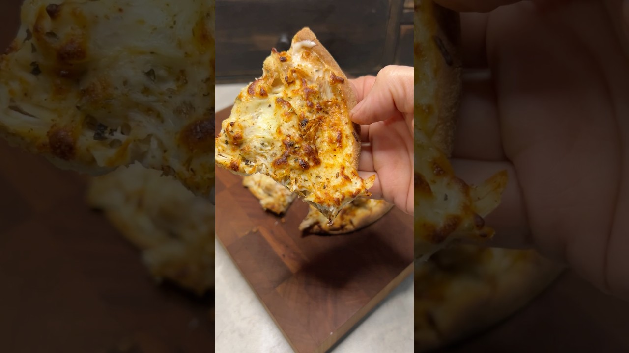 Chicken Alfredo PITA PIZZA 🍕