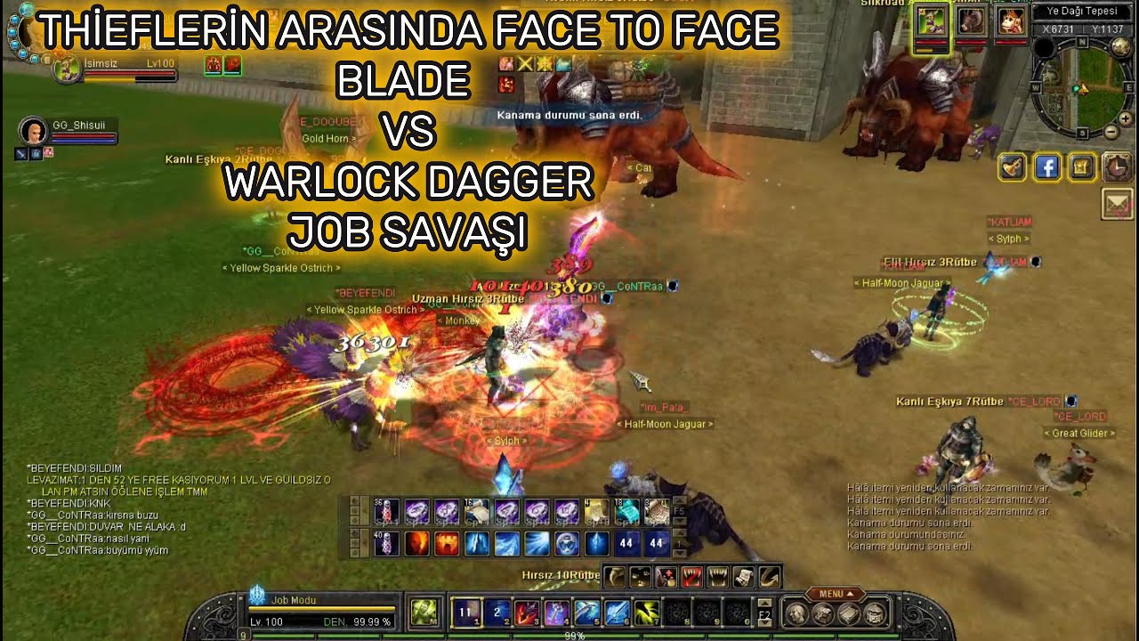BLADE / VS / WARLOCK DAGGER / PVP / BLADE COMBO /SÜRPRİZ GELEN ZERK / RAKİP YERDE