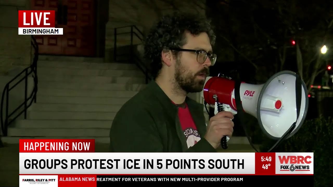 ICE protest in 5 Points South